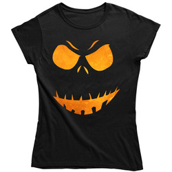 Angry Skeleton Halloween Ladies T Shirt Angry Skeleton Halloween Ladies T Shirt