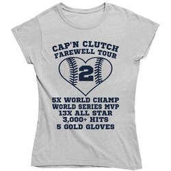 New York Yankees - Derek Jeter Retirement Farewell Tour - Ladies Fitted Baseball Ladies T Shirt New York Yankees - Derek Jeter Retirement Farewell Tour - Ladies Fitted Baseball Ladies T Shirt