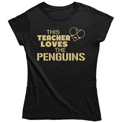 This Teacher Loves The Penguins Hockey T Shirt - Pittsburgh Penguins Team Colors Ladies T Shirt This Teacher Loves The Penguins Hockey T Shirt - Pittsburgh Penguins Team Colors Ladies T Shirt