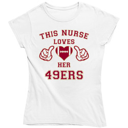 This Nurse Loves Her 49ers Football T Shirt - San Francisco 49ers Team Colors Ladies T Shirt This Nurse Loves Her 49ers Football T Shirt - San Francisco 49ers Team Colors Ladies T Shirt