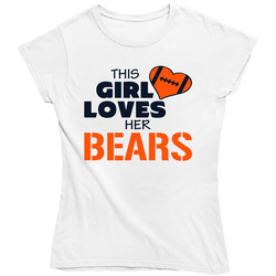 This Girl Loves Her Bears Football T Shirt - Chicago Bears Team Colors Ladies T Shirt This Girl Loves Her Bears Football T Shirt - Chicago Bears Team Colors Ladies T Shirt