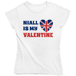 Niall Is My Valentine One Direction British Flag Heat Ladies T Shirt Niall Is My Valentine One Direction British Flag Heat Ladies T Shirt