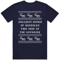 Jolliest Bunch This Side Of The Nuthouse Funny Ugly Christmas Sweater T Shirt Jolliest Bunch This Side Of The Nuthouse Funny Ugly Christmas Sweater T Shirt
