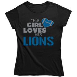 This Girl Loves Her Lions Football T Shirt - Detroit Lions Team Colors Ladies T Shirt This Girl Loves Her Lions Football T Shirt - Detroit Lions Team Colors Ladies T Shirt