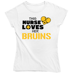 This Nurse Loves Her Bruins Hockey T Shirt - Boston Bruins Team Colors Ladies T Shirt This Nurse Loves Her Bruins Hockey T Shirt - Boston Bruins Team Colors Ladies T Shirt