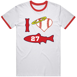 California Angels - I Love Mike Trout - Baseball Ringer T Shirt California Angels - I Love Mike Trout - Baseball Ringer T Shirt
