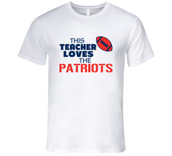 This Teacher Loves The Patriots Football T Shirt - New England Patriots Team Colors T Shirt This Teacher Loves The Patriots Football T Shirt - New England Patriots Team Colors T Shirt