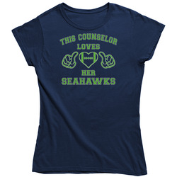 This Counselor Loves Her Seahawks - Seattle Team Colors Ladies T Shirt This Counselor Loves Her Seahawks - Seattle Team Colors Ladies T Shirt