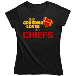 This Grandma Loves Her Chiefs Football Heart Ladies T Shirt This Grandma Loves Her Chiefs Football Heart Ladies T Shirt