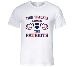 This Teacher Loves The Patriots Football Heart T Shirt - New England Patriots Team Colors T Shirt This Teacher Loves The Patriots Football Heart T Shirt - New England Patriots Team Colors T Shirt