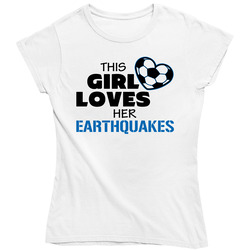 This Girl Loves Her Earthquakes Soccer T Shirt - San Jose Earthquakes Team Colors Ladies T Shirt This Girl Loves Her Earthquakes Soccer T Shirt - San Jose Earthquakes Team Colors Ladies T Shirt