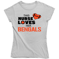This Nurse Loves Her Bengals Football T Shirt - Cincinnati Bengals Team Colors Ladies T Shirt This Nurse Loves Her Bengals Football T Shirt - Cincinnati Bengals Team Colors Ladies T Shirt