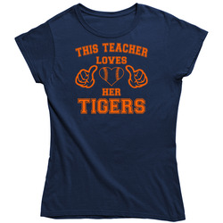 This Teacher Loves Her Tigers Baseball Ladies T Shirt This Teacher Loves Her Tigers Baseball Ladies T Shirt