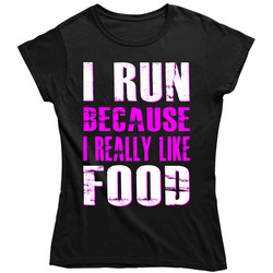 I Run Because I Really Like Food Gym Workout T - Purple Ladies T Shirt I Run Because I Really Like Food Gym Workout T - Purple Ladies T Shirt