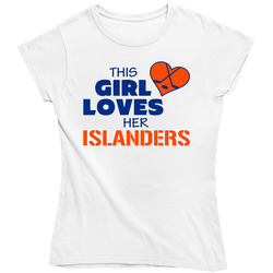 This Girl Loves Her Islanders Hockey T Shirt - New York Islanders Team Colors Ladies T Shirt This Girl Loves Her Islanders Hockey T Shirt - New York Islanders Team Colors Ladies T Shirt