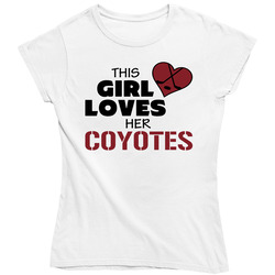 This Girl Loves Her Coyotes Hockey T Shirt - Arizona Coyotes Team Colors Ladies T Shirt This Girl Loves Her Coyotes Hockey T Shirt - Arizona Coyotes Team Colors Ladies T Shirt