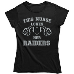 This Nurse Loves Her Raiders Football T Shirt - Oakland Raiders Team Colors Ladies T Shirt This Nurse Loves Her Raiders Football T Shirt - Oakland Raiders Team Colors Ladies T Shirt