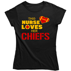 This Nurse Loves Her Chiefs Football T Shirt - Kansas City Chiefs Team Colors Ladies T Shirt This Nurse Loves Her Chiefs Football T Shirt - Kansas City Chiefs Team Colors Ladies T Shirt