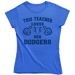 This Teacher Loves Her Dodgers Baseball T Shirt - Los Angeles Dodgers Team Ladies T Shirt This Teacher Loves Her Dodgers Baseball T Shirt - Los Angeles Dodgers Team Ladies T Shirt