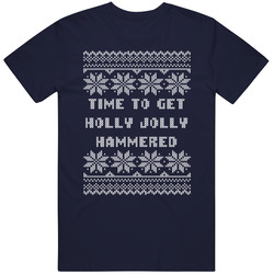 Time To Get Holly Jolly Hammered Funny Ugly Christmas Sweater T Shirt Time To Get Holly Jolly Hammered Funny Ugly Christmas Sweater T Shirt