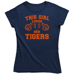 This Girl Loves Her Detroit Tigers Baseball Heart Ladies T Shirt This Girl Loves Her Detroit Tigers Baseball Heart Ladies T Shirt