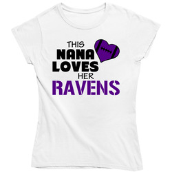 This Nana Loves Her Ravens Football T Shirt - Baltimore Ravens Team Colors Ladies T Shirt This Nana Loves Her Ravens Football T Shirt - Baltimore Ravens Team Colors Ladies T Shirt