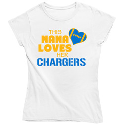 This Nana Loves Her Chargers Football T Shirt - San Diego Chargers Team Colors Ladies T Shirt This Nana Loves Her Chargers Football T Shirt - San Diego Chargers Team Colors Ladies T Shirt