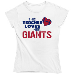 This Teacher Loves Her Giants Football T Shirt - New York Giants Team Colors Ladies T Shirt This Teacher Loves Her Giants Football T Shirt - New York Giants Team Colors Ladies T Shirt