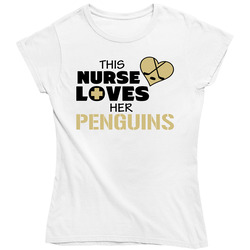 This Nurse Loves Her Penguins Hockey T Shirt - Pittsburgh Penguins Team Colors Ladies T Shirt This Nurse Loves Her Penguins Hockey T Shirt - Pittsburgh Penguins Team Colors Ladies T Shirt