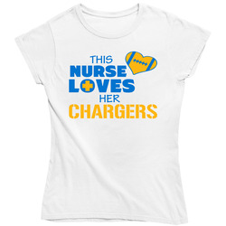 This Nurse Loves Her Chargers Football T Shirt - San Diego Chargers Team Colors Ladies T Shirt This Nurse Loves Her Chargers Football T Shirt - San Diego Chargers Team Colors Ladies T Shirt