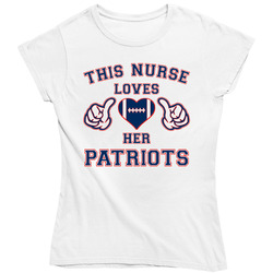 This Nurse Loves Her Patriots Football T Shirt - New England Patriots Team Colors Ladies T Shirt This Nurse Loves Her Patriots Football T Shirt - New England Patriots Team Colors Ladies T Shirt