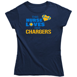 This Nurse Loves Her Chargers Football T Shirt - San Diego Chargers Team Colors Ladies T Shirt This Nurse Loves Her Chargers Football T Shirt - San Diego Chargers Team Colors Ladies T Shirt