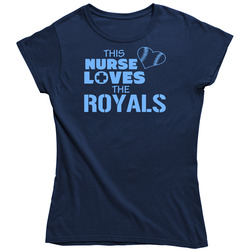 This Nurse Loves The Royals Baseball T Shirt - Kansas City Royals Team Colors Ladies T Shirt This Nurse Loves The Royals Baseball T Shirt - Kansas City Royals Team Colors Ladies T Shirt
