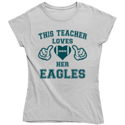 This Teacher Loves Her Eagles Football T Shirt - Philadelphia Eagles Team Colors Ladies T Shirt This Teacher Loves Her Eagles Football T Shirt - Philadelphia Eagles Team Colors Ladies T Shirt