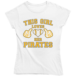 This Girl Loves Her Pittsburgh Pirates Heart Baseball Ladies T Shirt This Girl Loves Her Pittsburgh Pirates Heart Baseball Ladies T Shirt