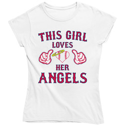 This Girl Loves Her California Angels Baseball Heart Ladies T Shirt This Girl Loves Her California Angels Baseball Heart Ladies T Shirt