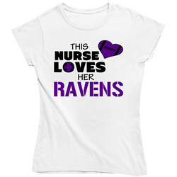 This Nurse Loves Her Ravens Football T Shirt - Baltimore Ravens Team Colors Ladies T Shirt This Nurse Loves Her Ravens Football T Shirt - Baltimore Ravens Team Colors Ladies T Shirt