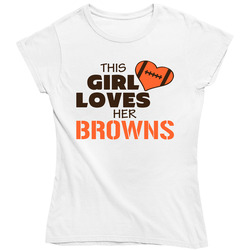This Girl Loves Her Browns Football T Shirt - Cleveland Browns Team Colors Ladies T Shirt This Girl Loves Her Browns Football T Shirt - Cleveland Browns Team Colors Ladies T Shirt