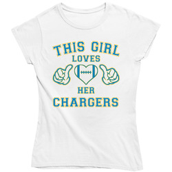 This Girl Loves Her Chargers Football Ladies T Shirt This Girl Loves Her Chargers Football Ladies T Shirt