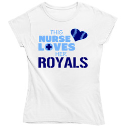 This Nurse Loves Her Royals Baseball T Shirt - Kansas City Royals Team Colors Ladies T Shirt