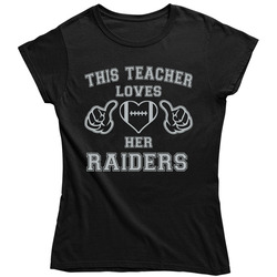 This Teacher Loves Her Raiders Football T Shirt - Oakland Raiders Team Colors Ladies T Shirt This Teacher Loves Her Raiders Football T Shirt - Oakland Raiders Team Colors Ladies T Shirt