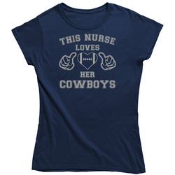 This Nurse Loves Her Cowboys Football T Shirt - Dallas Cowboys Team Colors Ladies T Shirt This Nurse Loves Her Cowboys Football T Shirt - Dallas Cowboys Team Colors Ladies T Shirt