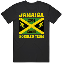 Black Sochi Olympics Jamaica Flag Bobsled Team T Shirt Black Sochi Olympics Jamaica Flag Bobsled Team T Shirt