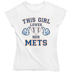 This Girl Loves Her New York Mets Baseball Heart Ladies T Shirt