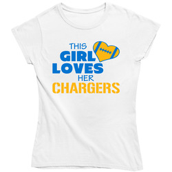 This Girl Loves Her Chargers Football T Shirt - San Diego Ladies T Shirt