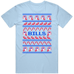 Bills Football Ugly Christmas Sweater T Shirt - Buffalo Bills Team Colors T Shirt