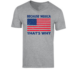 Because Merica That's Why American Flag T Shirt