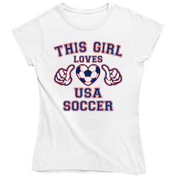 This Girl Loves USA Soccer T Shirt - World Cup Football Ladies T Shirt