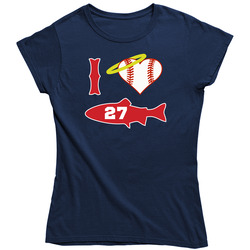 California Angels - I Love Mike Trout - Ladies Fitted Baseball Ladies T Shirt