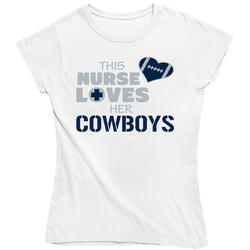 This Nurse Loves Her Cowboys Football T Shirt - Dallas Cowboys Team Colors Ladies T Shirt This Nurse Loves Her Cowboys Football T Shirt - Dallas Cowboys Team Colors Ladies T Shirt